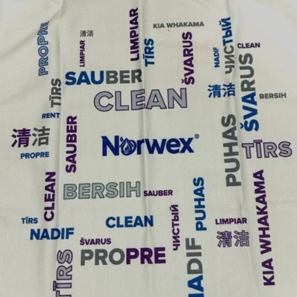 Norwex Window Cloth - Clean Language Pattern - Polishing Cloth Window Mirrors
